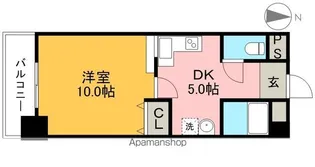 エルミタージュ天神【3階】の間取り