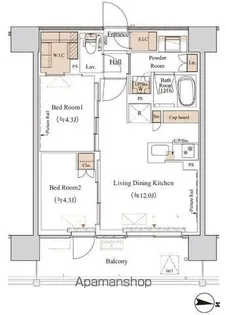 ブランシエスタ木場【3階】の間取り