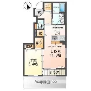 シェルル・ロココモダンⅡ本沢合(仮)【1階】の間取り