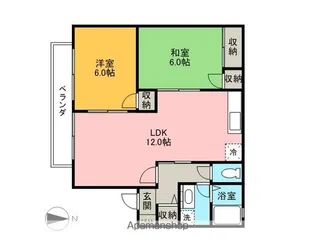 光陽ハイツB【202号室】の間取り