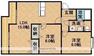 マンションストークⅤ【1階】の間取り