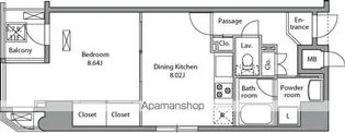 レジディア入谷【4階】の間取り