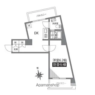 アズミュージック新宿御苑【3階】の間取り