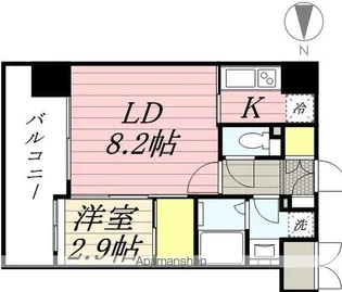 ネストピア唐人町駅前【2階】の間取り