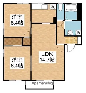 フレグランスドールA【201号室】の間取り