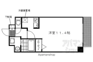 スワンズ京都大将軍【204号室】の間取り