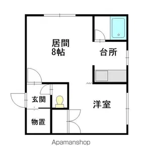 コートハウス愛宕B【111号室】の間取り