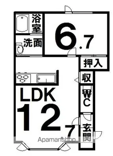 ユトリロ弥生【102号室】の間取り