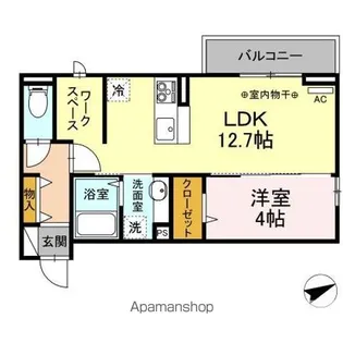DーROOM住吉 B【2階】の間取り