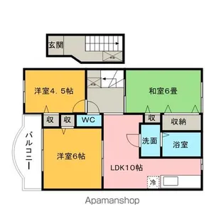 メープルタウンA【2階】の間取り