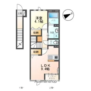 ルポゼ K.K【2階】の間取り