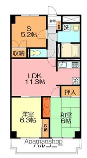 サニーヴィラ金子【1階】の間取り