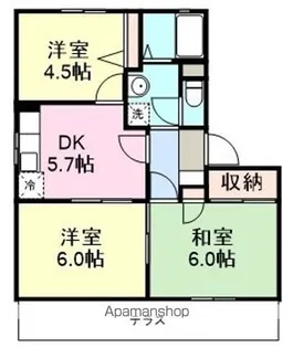 サンフレンド徳倉【102号室】の間取り