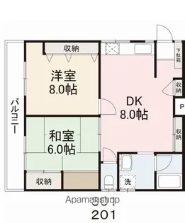 ケントマンション【2階】の間取り