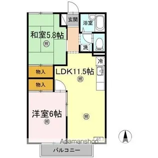 コーポ明日香【2階】の間取り