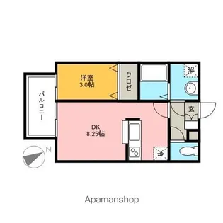 リーベ C棟【112号室】の間取り