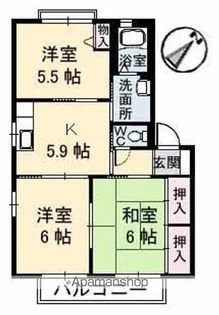 ヴィラシーン弐番館【1階】の間取り
