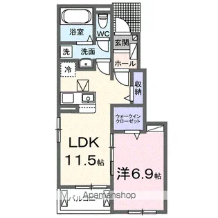 ブローテB【1階】の間取り