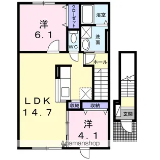 KLARKIYOTA【2階】の間取り