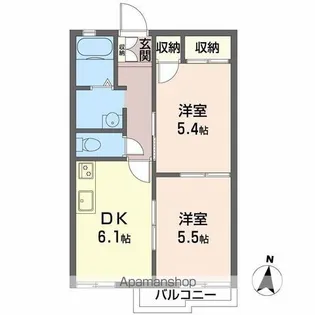 タウニィ旭【2階】の間取り
