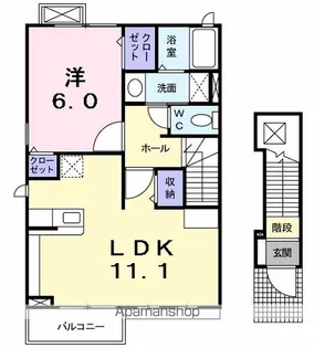 サニーハウス光【2階】の間取り