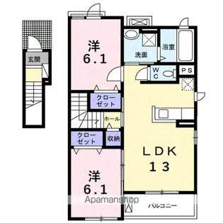 FIELD STONE A【2階】の間取り