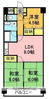 朝日プラザ荒池公園【202号室】の間取り