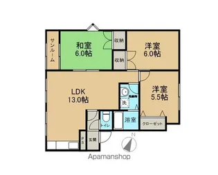 メイユール中央A【202号室】の間取り