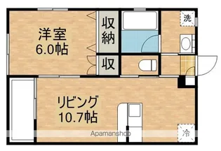 サンハイツ川西L棟【1階】の間取り