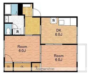 エクセルシア【206号室】の間取り