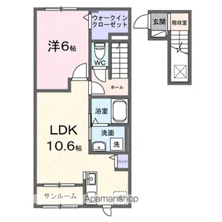 ルークス【2階】の間取り