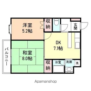 ラ・メゾン87【102号室】の間取り