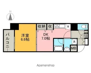 レジディア高岳【4階】の間取り