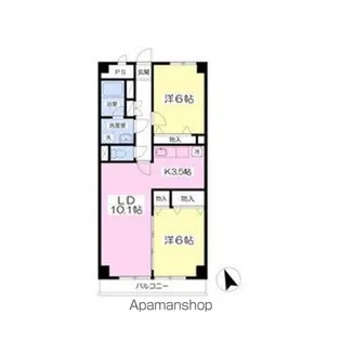 レユニオン成島【5階】の間取り