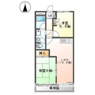 リバーサイドN・K【1階】の間取り