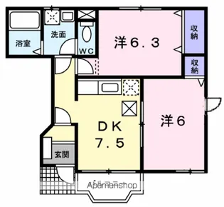 ゆとりッチヒルズⅡ【1階】の間取り