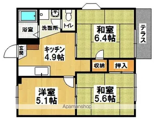 ローズコート【2階】の間取り