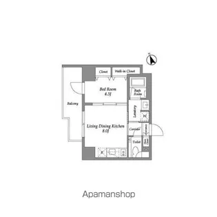 ENETIAL代官山【5階】の間取り