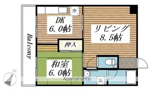 キャッスル稲毛【4階】の間取り