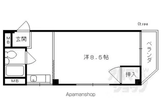 ハイツ・しらかば【1C号室】の間取り