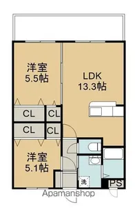 ゼニス森町【3階】の間取り