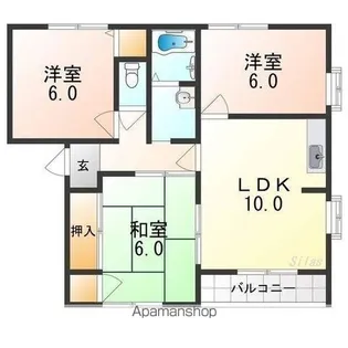 ファミール白鷺【202号室】の間取り