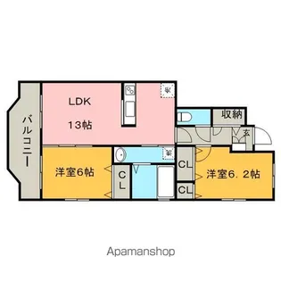 グランディア【2階】の間取り