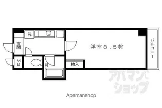 クオーレ京都【203号室】の間取り