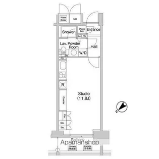 コンフォリア北参道【8階】の間取り