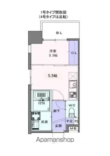 ヴィラージュ天神【10階】の間取り