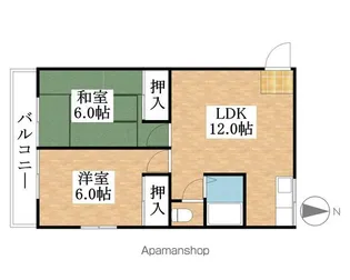 コーポ た・つ・み【12号室】の間取り