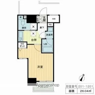 フィットエル仙台一番町【801号室】の間取り
