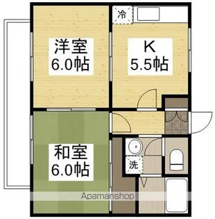 クリスタルブルー【2階】の間取り