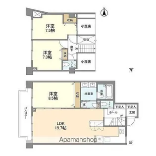 FULL HOUSE GAKUGEI DAIGAKU【6階】の間取り